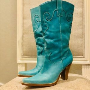 SOLD Steven Turquoise Cowgirl Boots